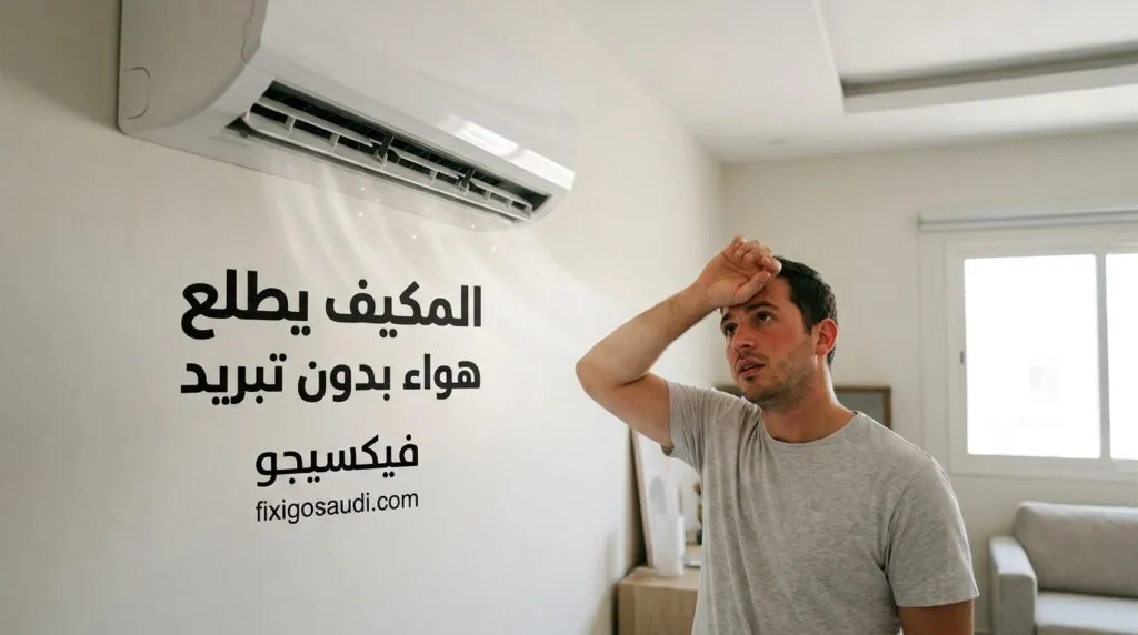 المكيف يطلع هواء بدون تبريد؟ أشهر الأسباب وطرق الإصلاح قبل طلب فني الصيانة
